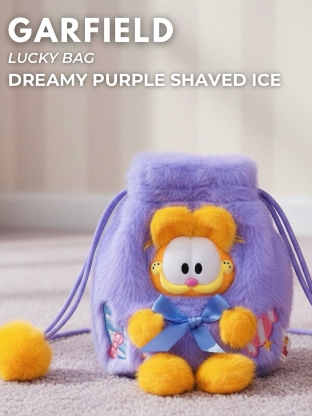 Garfield Lucky Bag Vinyl Plush - Dreamy Purple Shaved Ice